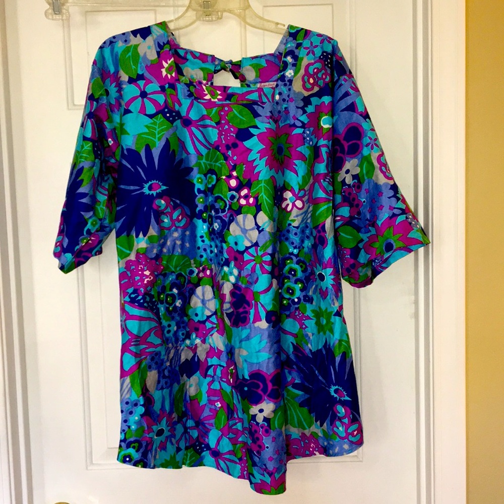 Floral Smock, apron, hospital birthing gown, robe